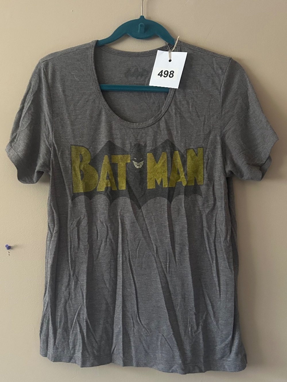 498 Gray Batman T-Shirt